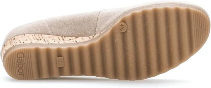 Gabor Beige suède leren ballerina flats Beige Dames