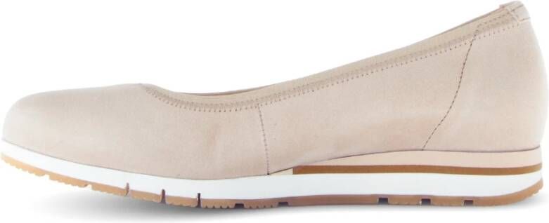 Gabor Beige suède leren ballerina flats Beige Dames