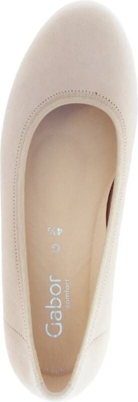 Gabor Beige suède leren ballerina flats Beige Dames