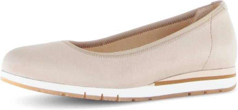 Gabor Beige suède leren ballerina flats Beige Dames
