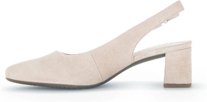 Gabor Beige suède leren pumps met achterband Beige Dames