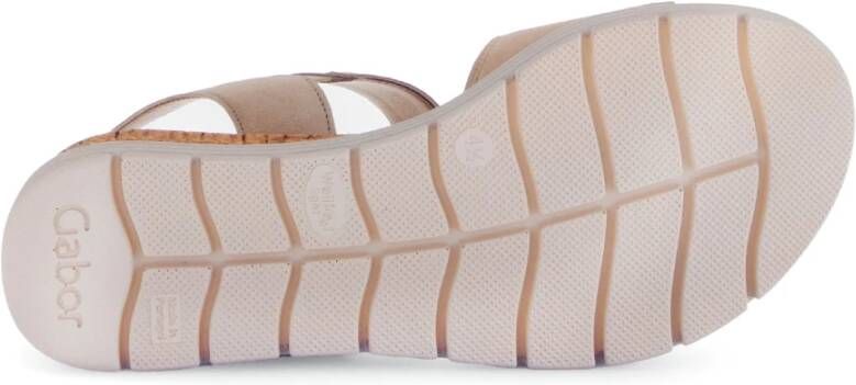 Gabor Beige suède leren sandalen
