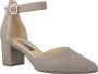 Gabor Beige Suède Pump met Enkelband Beige Dames - Thumbnail 16