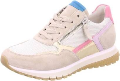Gabor Beige Veterschoen Nylon Leer Beige Dames