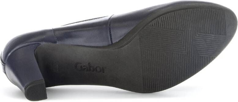 Gabor Blauwe leren pump