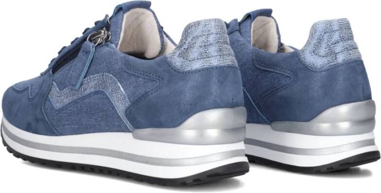 Gabor Blauwe Low-Top Sneakers met Rits