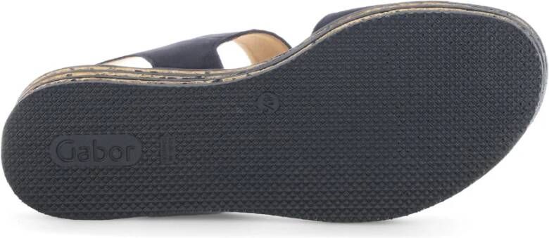 Gabor Blauwe nubuck leren sandalen