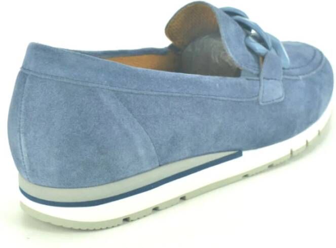 Gabor Blauwe Suède Loafer +Gar. DZ Blue Dames