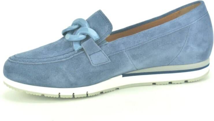 Gabor Blauwe Suède Loafer +Gar. DZ Blue Dames