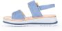 Gabor Blauwe Suède Sandalen Klittenbandsluiting Blue Dames - Thumbnail 9