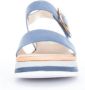 Gabor Blauwe Suède Sandalen Klittenbandsluiting Blue Dames - Thumbnail 10