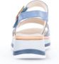Gabor Blauwe Suède Sandalen Klittenbandsluiting Blue Dames - Thumbnail 11