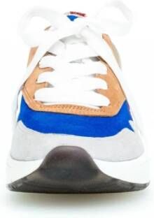Gabor Blauwe Suède Sneakers Multicolor Dames