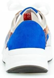 Gabor Blauwe Suède Sneakers Multicolor Dames