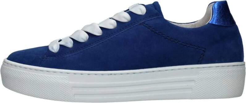 Gabor Blauwe Suède Sneakers voor Dames Blue Heren