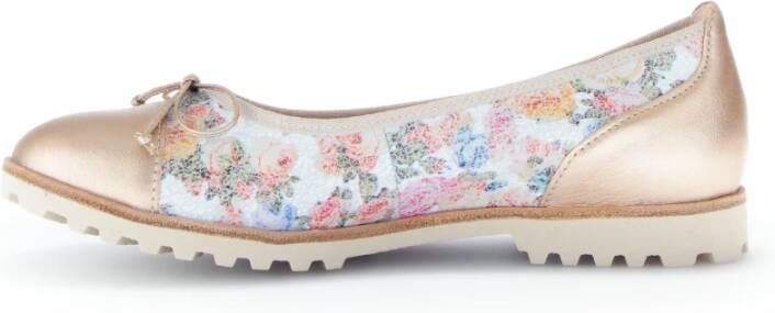 Gabor Bloemen leren ballerina's Multicolor Dames