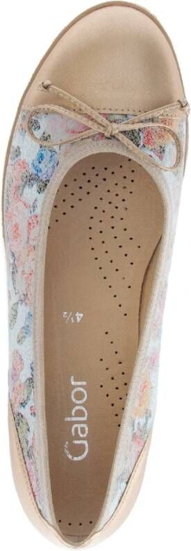 Gabor Bloemen leren ballerina's Multicolor Dames