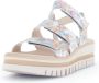 Gabor Bloemenprint Platte Sandalen Multicolor Dames - Thumbnail 4