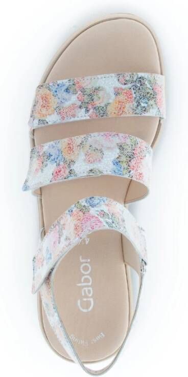 Gabor Bloemenprint Platte Sandalen Multicolor Dames