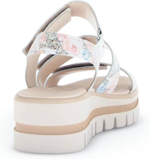 Gabor Bloemenprint Platte Sandalen Multicolor Dames