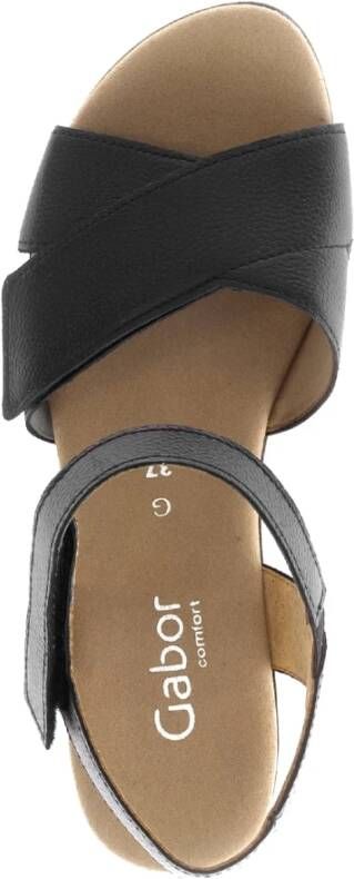 Gabor Blokhak damesandaal zwart Black Dames