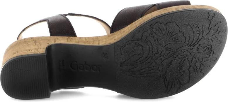 Gabor Blokhak damesandaal zwart Black Dames