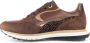 Gabor Bruin Lederen Combinatie Sportieve Casual Sneakers Brown Dames - Thumbnail 2