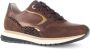 Gabor Bruin Lederen Combinatie Sportieve Casual Sneakers Brown Dames - Thumbnail 3