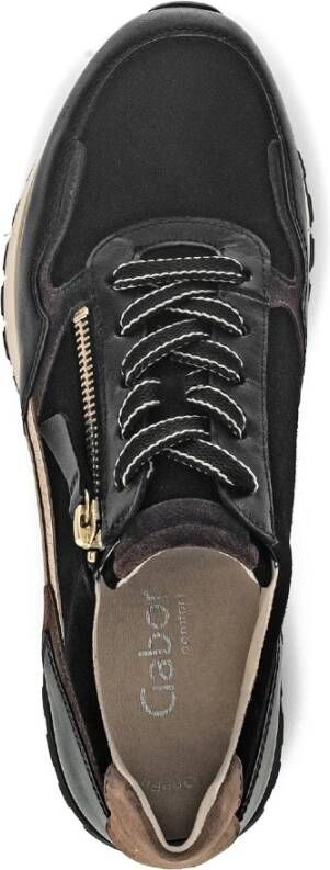 Gabor Bruine Leren Casual Sport Sneakers Multicolor Dames