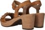 Gabor Camel Suede Sandalette met Houten Kraal Brown - Thumbnail 8