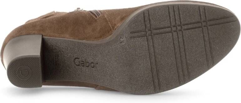 Gabor Cocoa Velvet Enkellaarsjes