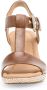 Gabor Cognac Leren Sandalen Brown Dames - Thumbnail 4