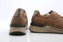 Gabor Cognacbruine Suède Sneakers met Zichtbare Stiksels Brown Dames - Thumbnail 4