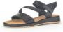 Gabor Zwarte Leren Sandalen Modern Comfortabel Black Dames - Thumbnail 4