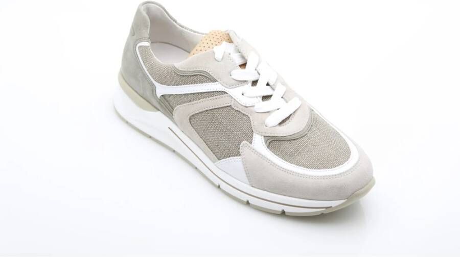 Gabor Comfortabele beige sneakers met brede pasvorm Multicolor Dames