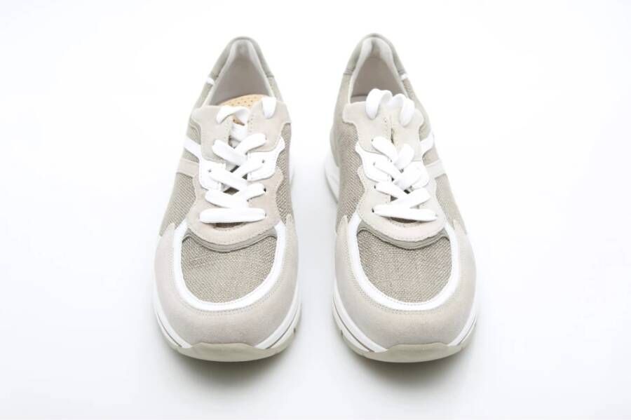 Gabor Comfortabele beige sneakers met brede pasvorm Multicolor Dames