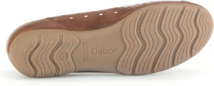 Gabor Comfortabele Bruin Leren Loafer Brown Dames