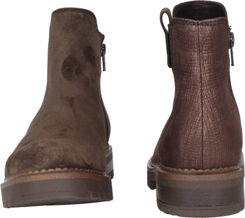 Gabor Comfortabele Bruine Suède Enkellaars Brown Dames