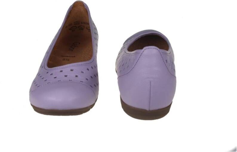 Gabor Comfortabele Leren Loafer met Elastische Sluiting Purple Dames