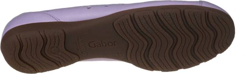 Gabor Comfortabele Leren Loafer met Elastische Sluiting Purple Dames