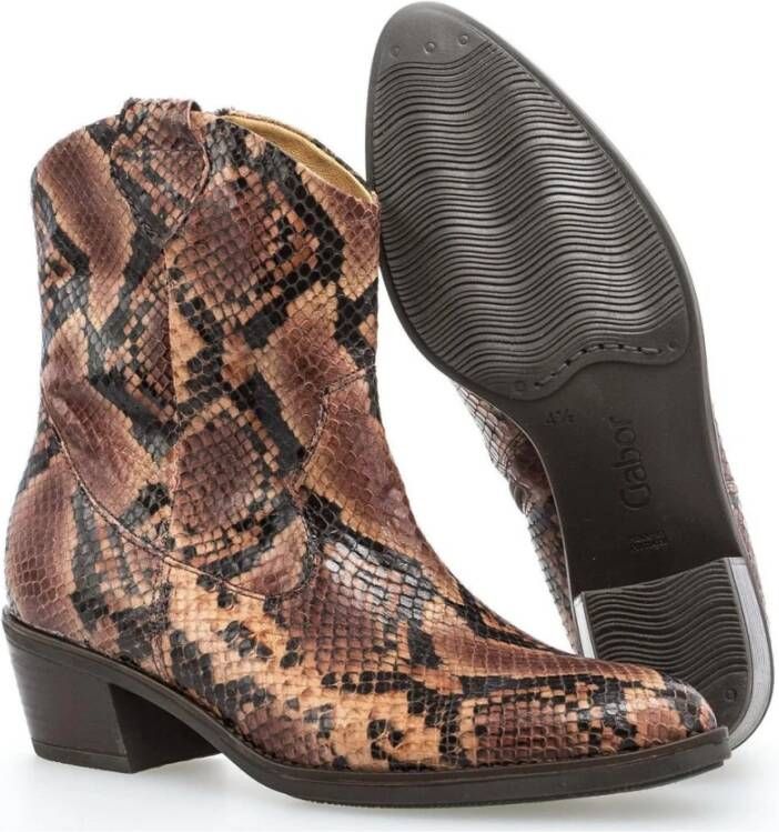 Gabor Cowboy Boot met Croco Motif Multicolor Dames
