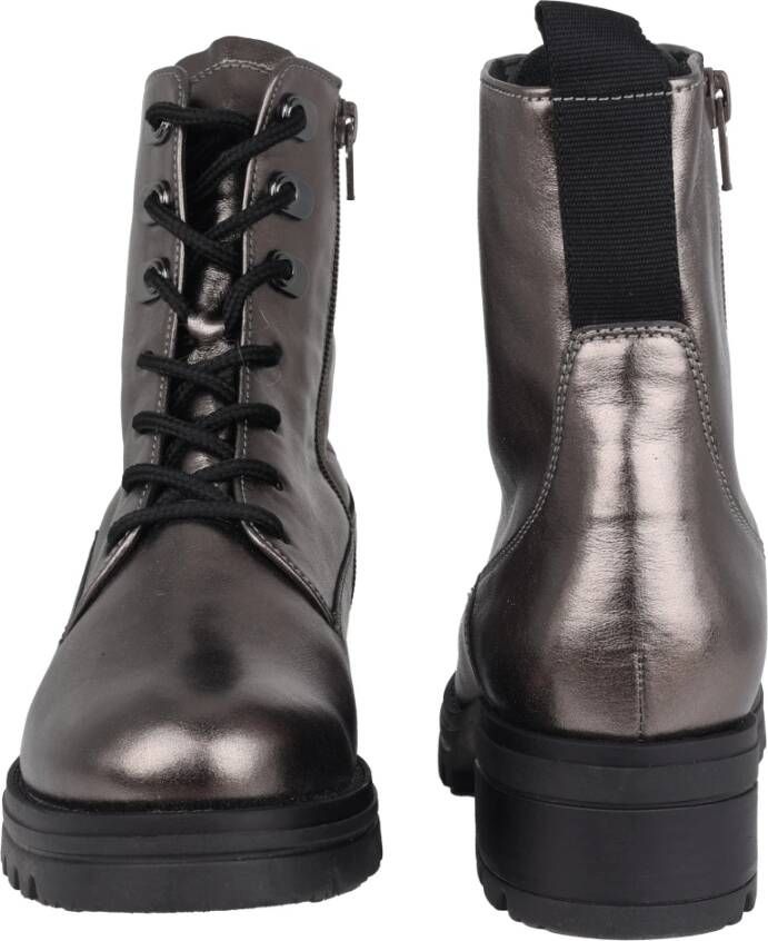 Gabor Elegante leren enkellaars zilver Gray Dames