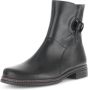 Gabor Elegante Leren Enkellaars Zwart Black Dames - Thumbnail 4