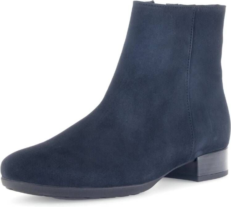 Gabor Elegante Suède Enkellaarsjes Blue Dames