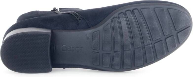 Gabor Elegante Suède Enkellaarsjes Blue Dames