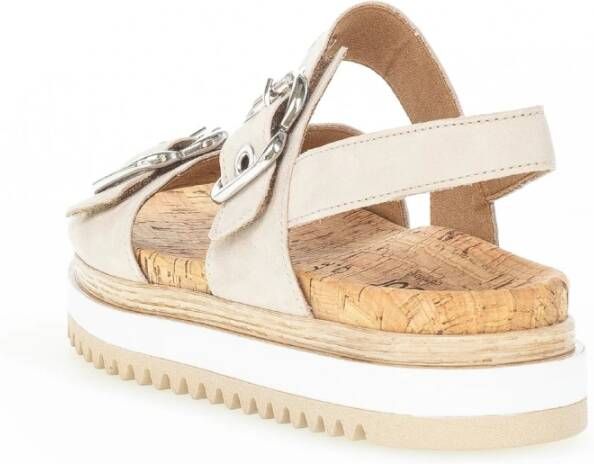 Gabor Flat Sandals Beige Dames