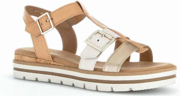 Gabor Platte sandalen Beige Dames