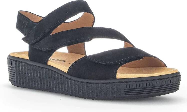 Gabor Flat Sandals Black Dames