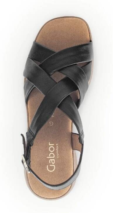 Gabor Flat Sandals Black Dames