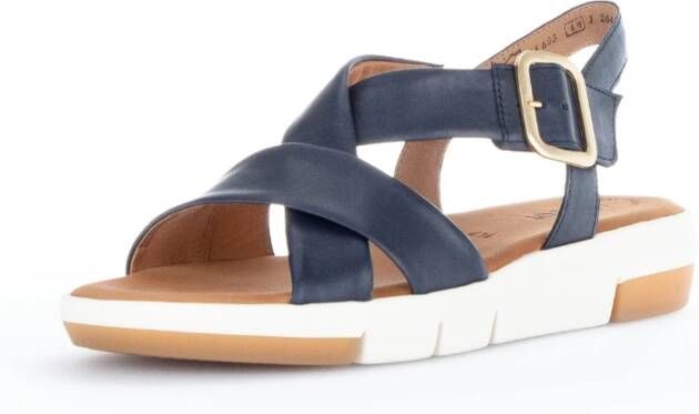 Gabor Flat Sandals Blauw Dames